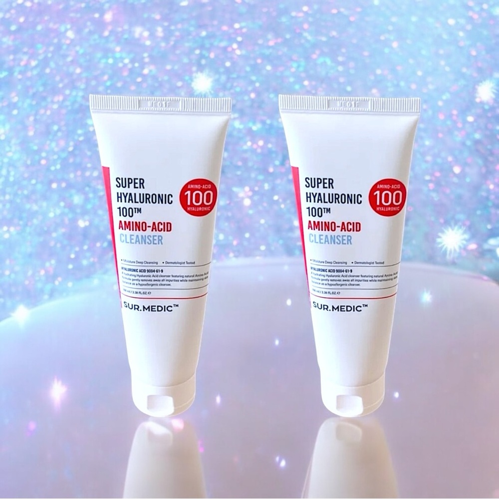 Lot Of 2 SUR.MEDIC Super Hyaluronic 100 Amino Acid Cleanser 100ml / 3.38 oz